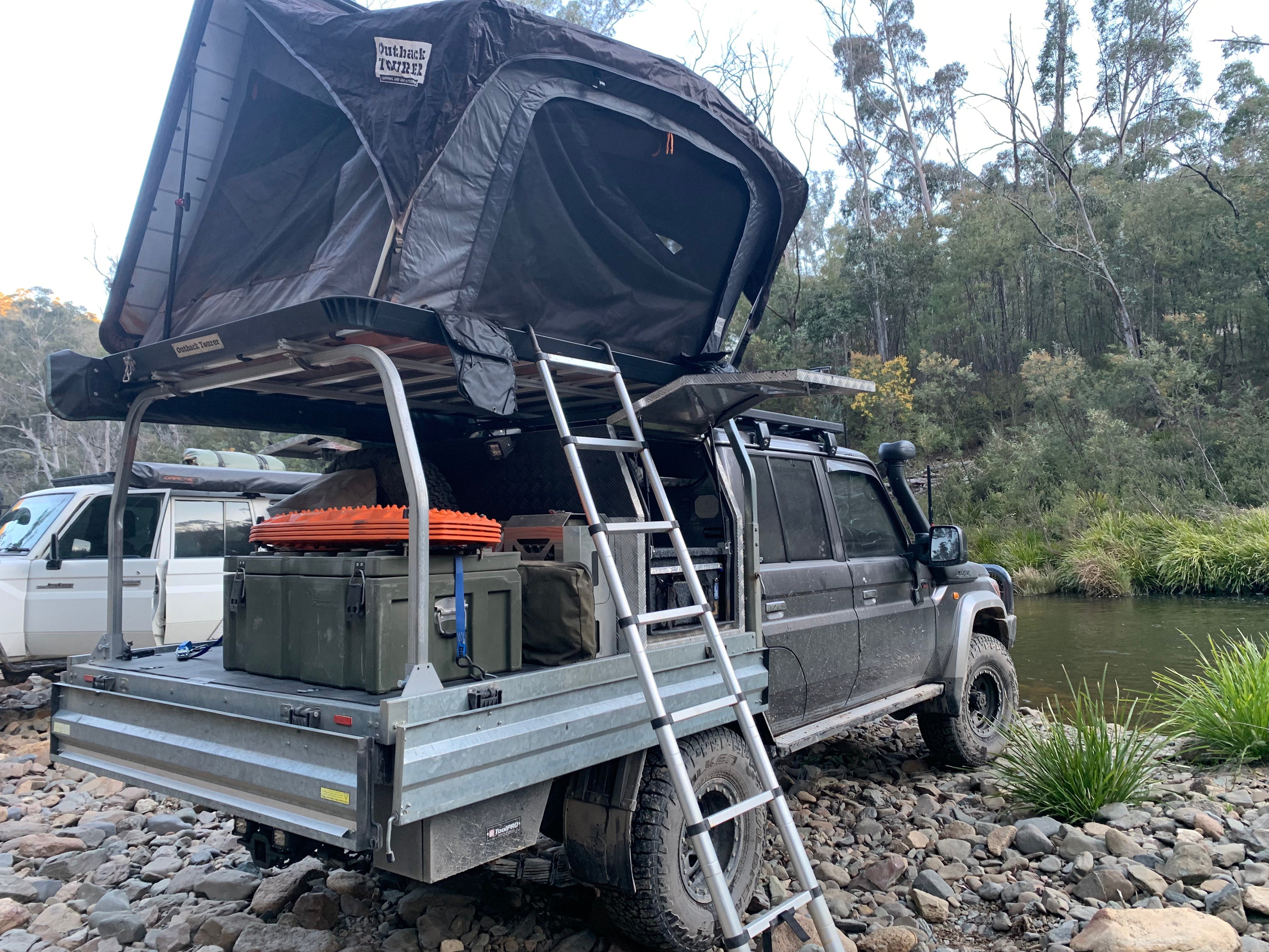 40x40 Square Australian-Made Universal Ladder Rack – Heavy-Duty Steel, Rated to 700 kg, Built for Utes & Trays