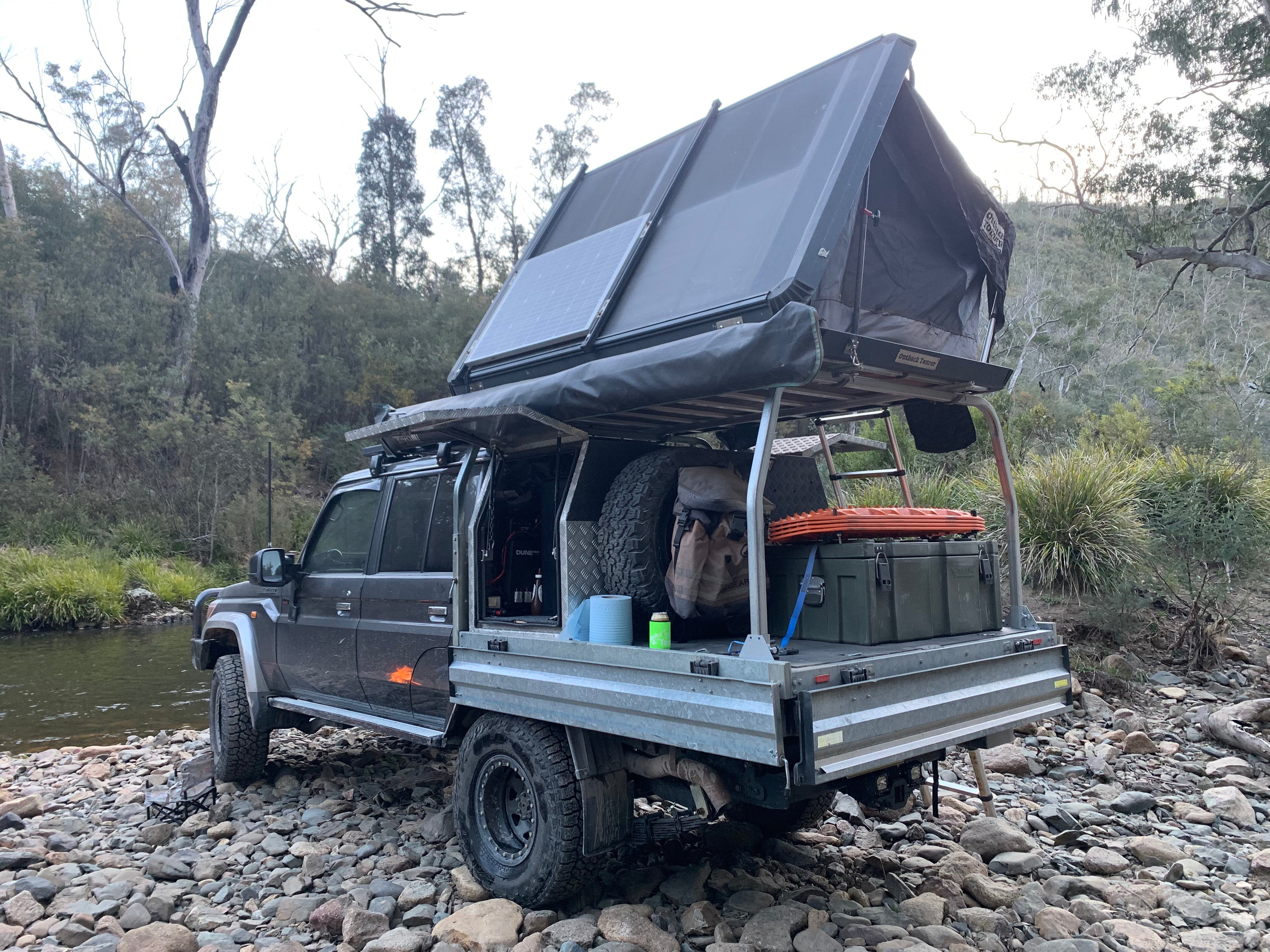 40x40 Square Australian-Made Universal Ladder Rack – Heavy-Duty Steel, Rated to 700 kg, Built for Utes & Trays