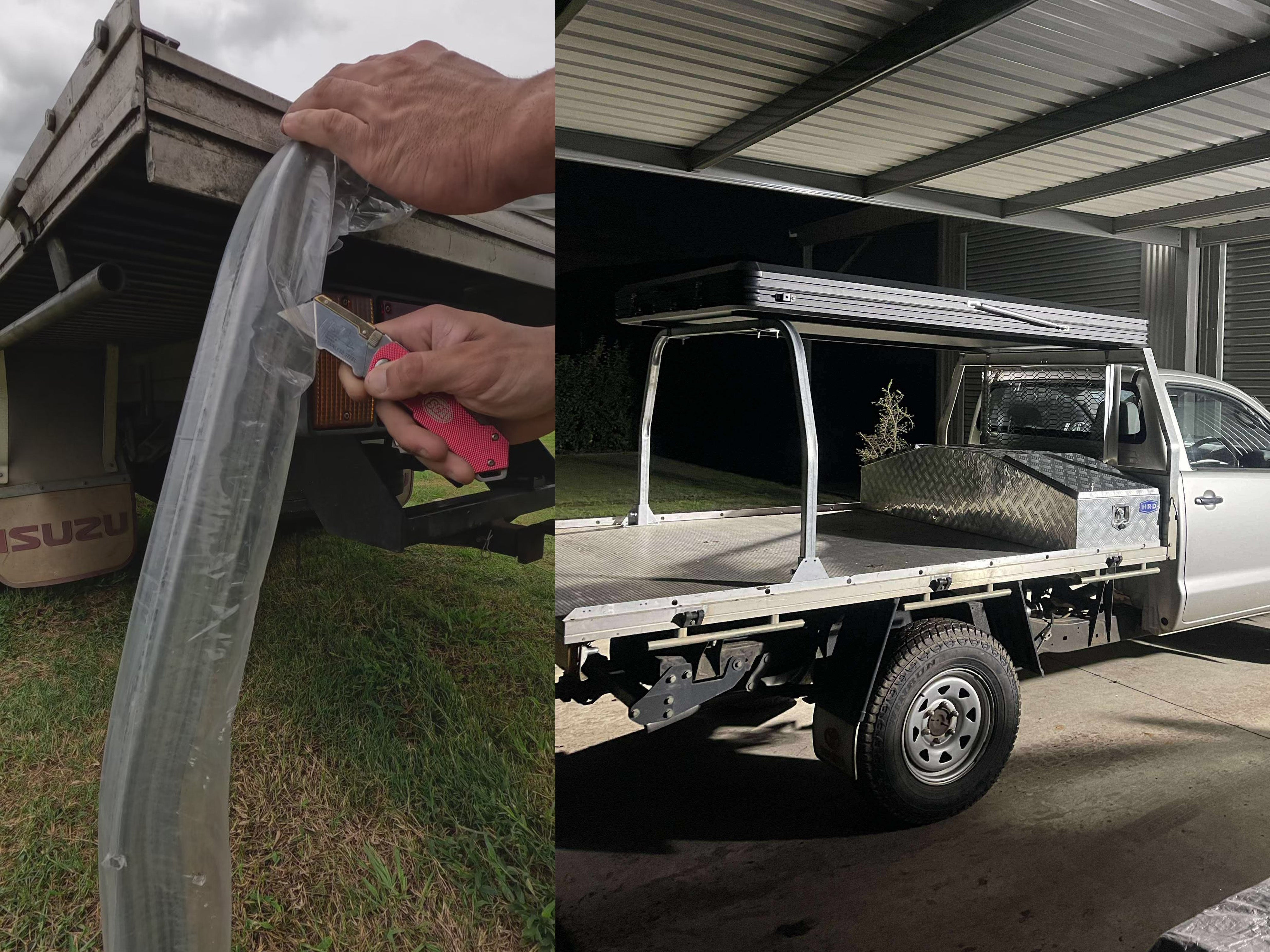 40x40 Square Australian-Made Universal Ladder Rack – Heavy-Duty Steel, Rated to 700 kg, Built for Utes & Trays