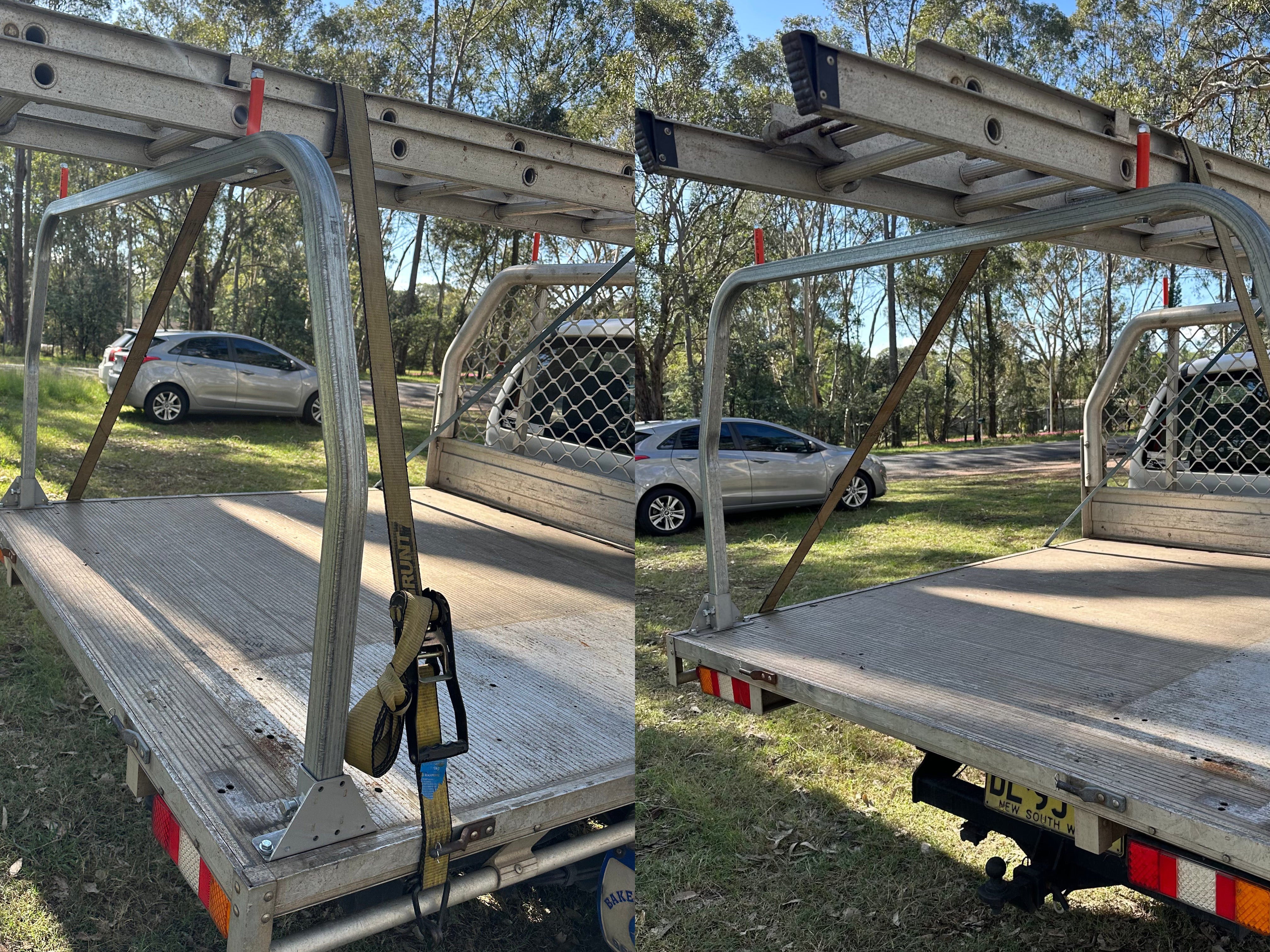 40x40 Square Australian-Made Universal Ladder Rack – Heavy-Duty Steel, Rated to 700 kg, Built for Utes & Trays