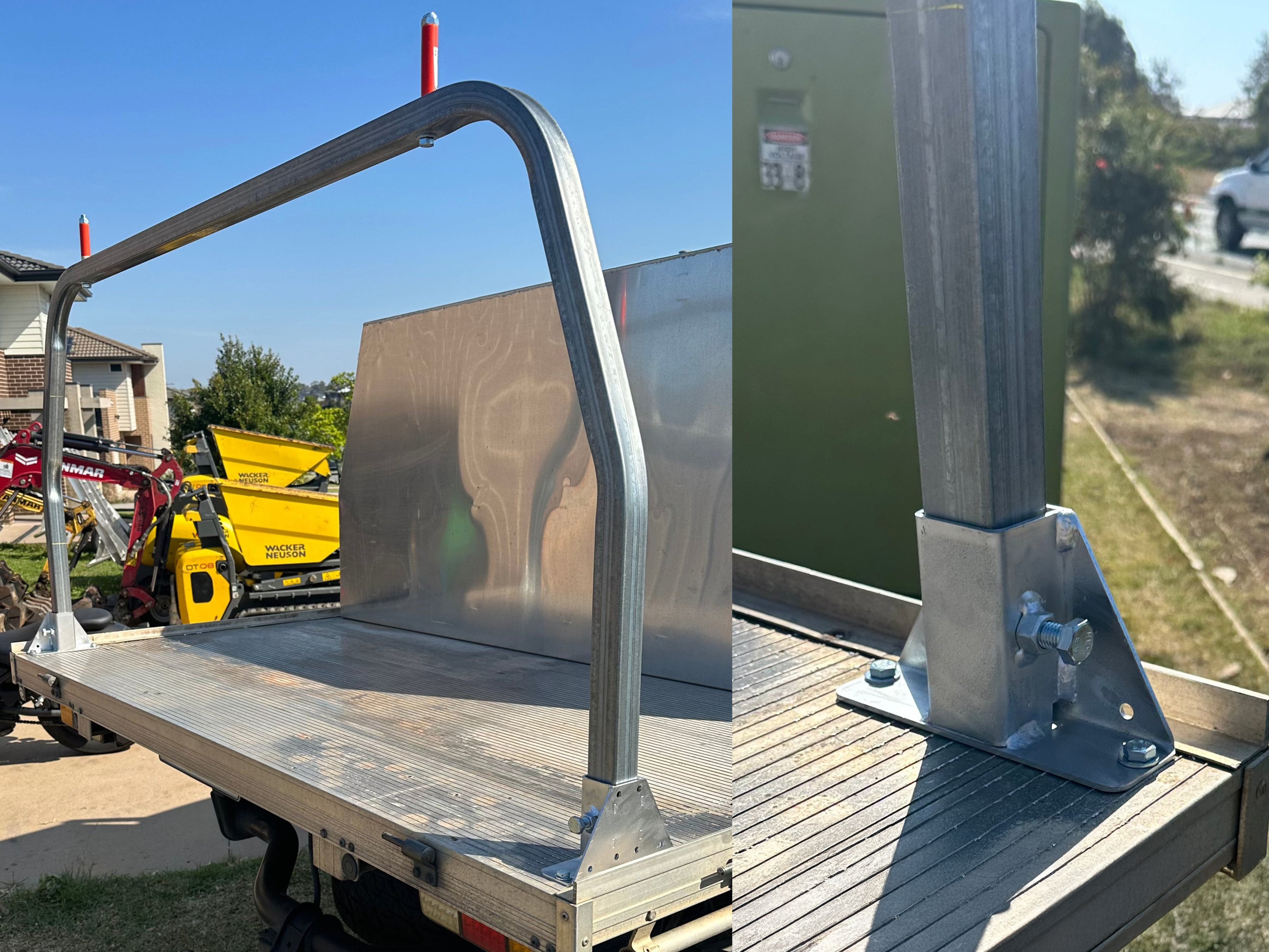 40x40 Square Australian-Made Universal Ladder Rack – Heavy-Duty Steel, Rated to 700 kg, Built for Utes & Trays