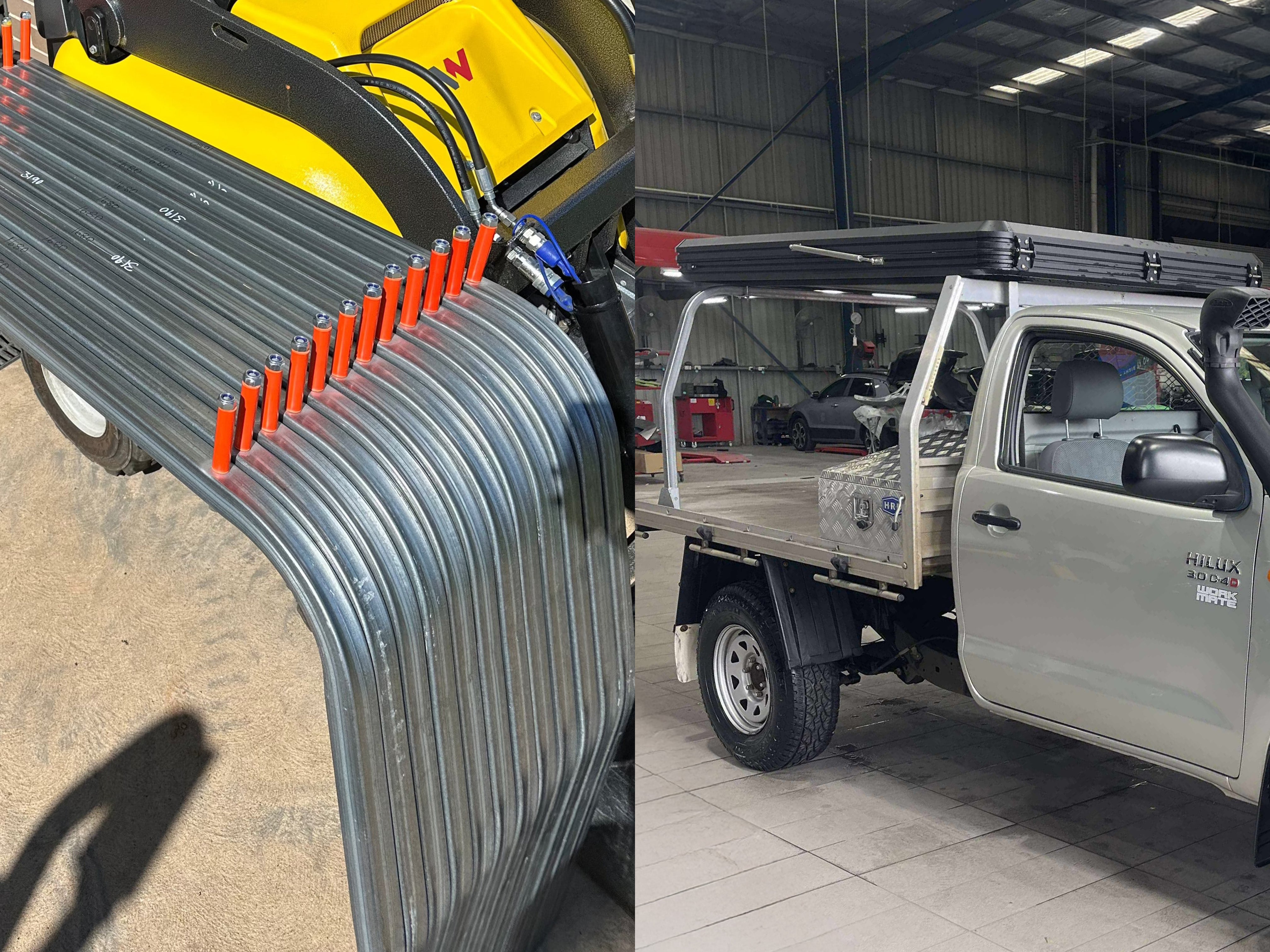 40x40 Square Australian-Made Universal Ladder Rack – Heavy-Duty Steel, Rated to 700 kg, Built for Utes & Trays