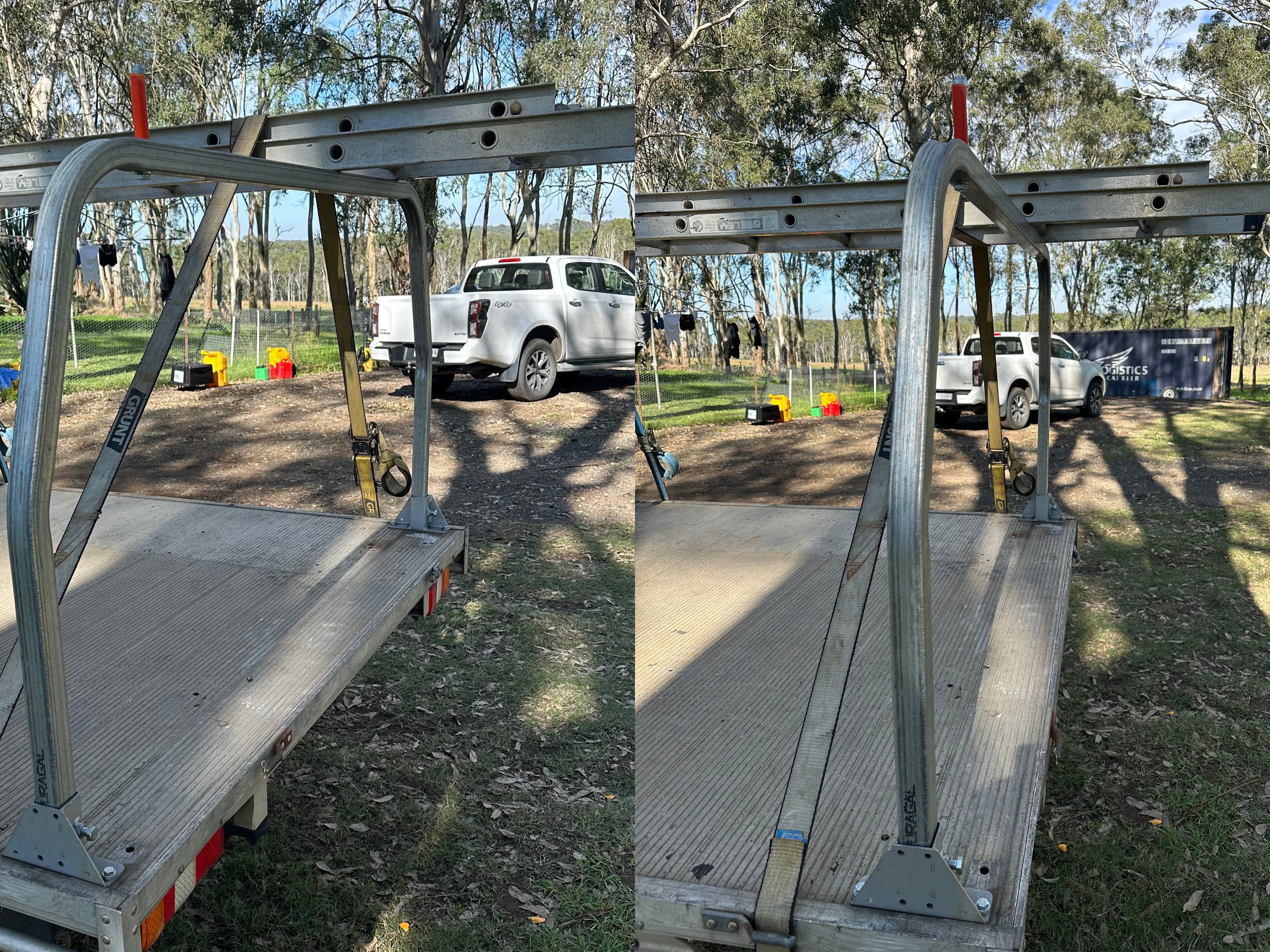 40x40 Square Australian-Made Universal Ladder Rack – Heavy-Duty Steel, Rated to 700 kg, Built for Utes & Trays
